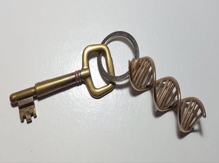 DNA Keychain 3d printed 