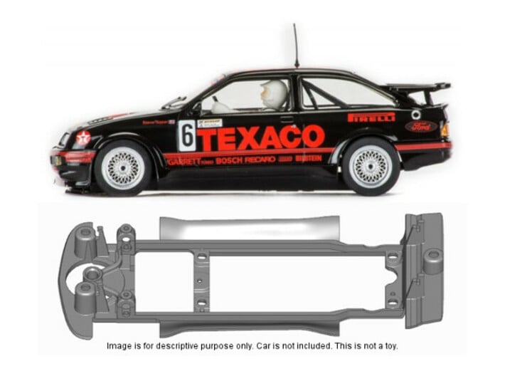 SCALEXTRIC Slot Car 1:32 Ford Sierra RS500 Black DPR Lights New HIGHLY DETAILED 
