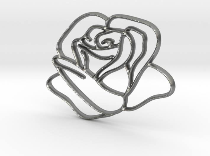 Rose Pure 3d printed Rose Pure and Silver