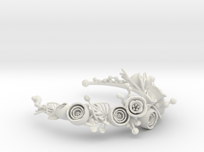 Botanical Statement Necklace 3d printed white