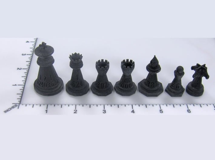 Chess shaped Dice (hollow) 3d printed 
