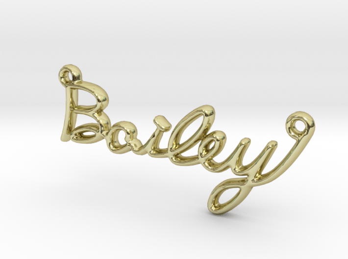 BAILEY Script First Name Pendant 3d printed