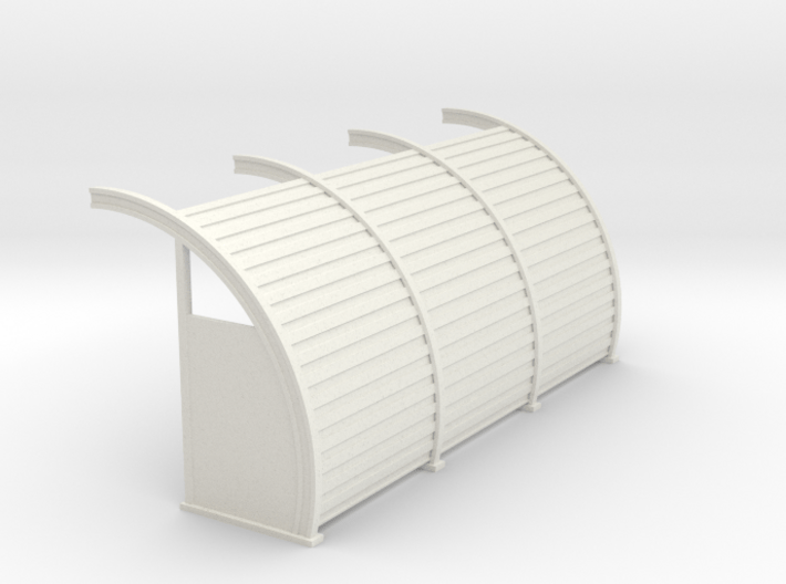 Quonset 3 6ft Panels 8ft - 72:1 Scale 3d printed 