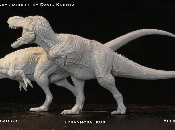 Tyrannosaurus rex 1/72 Krentz 3d printed White Detail painted Gray