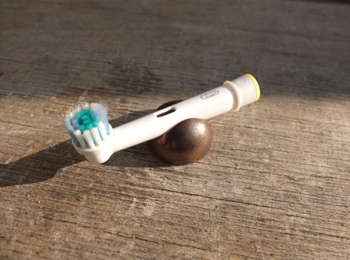 Electric Toothbrush Holder (bronze steel) 3d printed Wall Holder for electric toothbrush