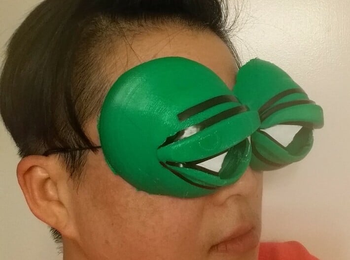 Pepe the Frog Holloween Costume Eyeglasses Tie-on 3d printed 