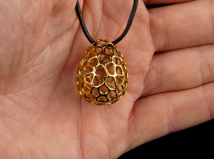 Dragon's Egg (from $12.50) 3d printed Printed in Polished Brass
