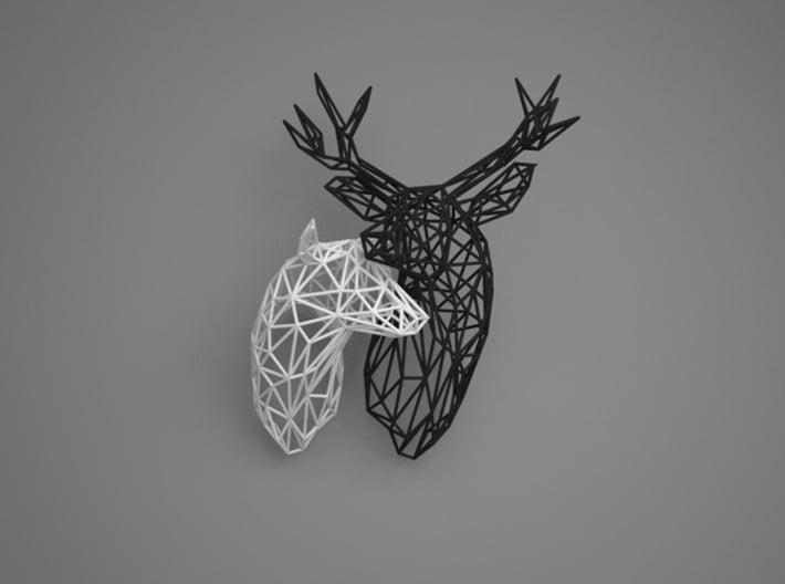 3D Printed Wired Life Doe Trophy Head Medium Facin 3d printed 