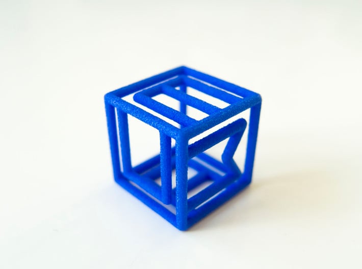 Personalized Initial Cube pendant 3d printed 