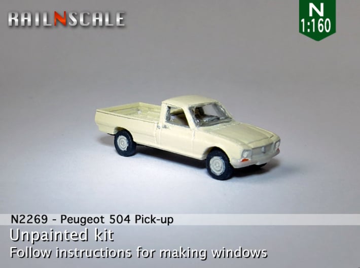 Peugeot 504 Pick-up (N 1:160) 3d printed 