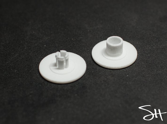 Bearing Cap for Fidget Spinner - Skateboard Size 3d printed Two Pieces