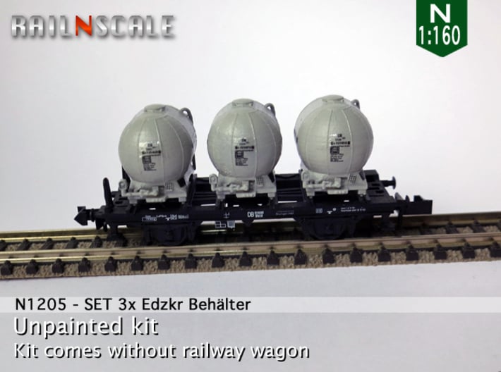 SET 3x Edzkr 571 Behälter (FLM/MTX) (N 1:160) 3d printed 