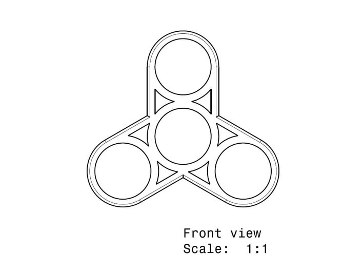The Triplex - Fidget Spinner 3d printed Triplex Design