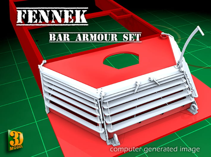 Dutch FENNEK BAR-armour (1/35) 3d printed FENNEK BAR armour