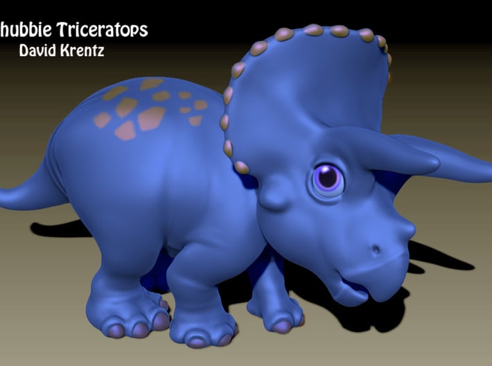 Triceratops Chubbie Krentz 3d printed