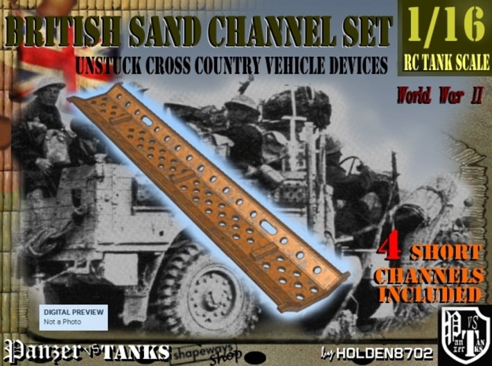 1-16 4xBritish Sand Channel Short 3d printed 