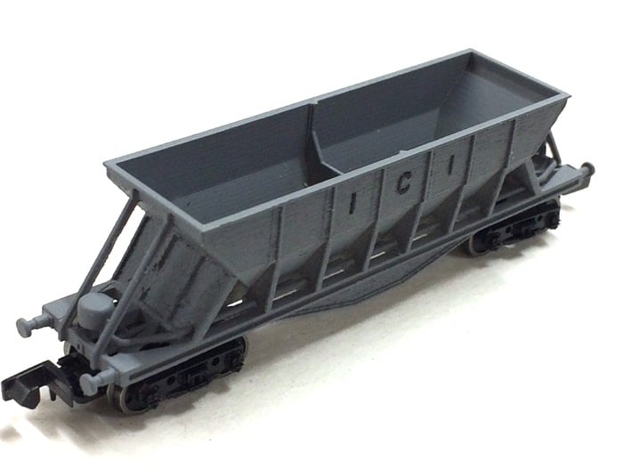 ICI Hopper 2mm 3d printed Assembled hopper wagon