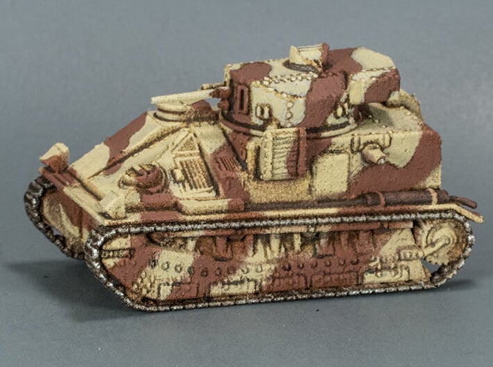 Vickers Medium MkII* (15mm) 3d printed WSF model painted in the camouflage scheme used by the British in the Middle East in the 1930s
