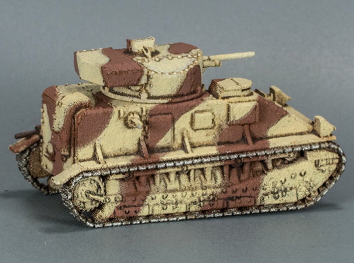 Vickers Medium MkII* (15mm) 3d printed WSF model painted in the camouflage scheme used by the British in the Middle East in the 1930s