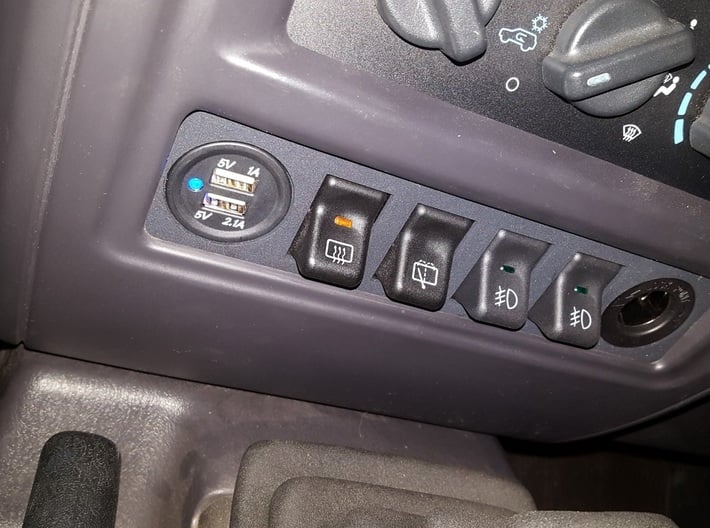 97-01 Jeep Cherokee XJ Police Package Switch Panel 3d printed 