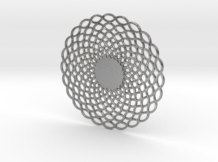 Organic Wave Pendant-hidden Bail 3d printed