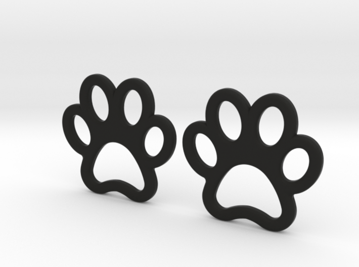 Paw Print Earrings - Small 3d printed 