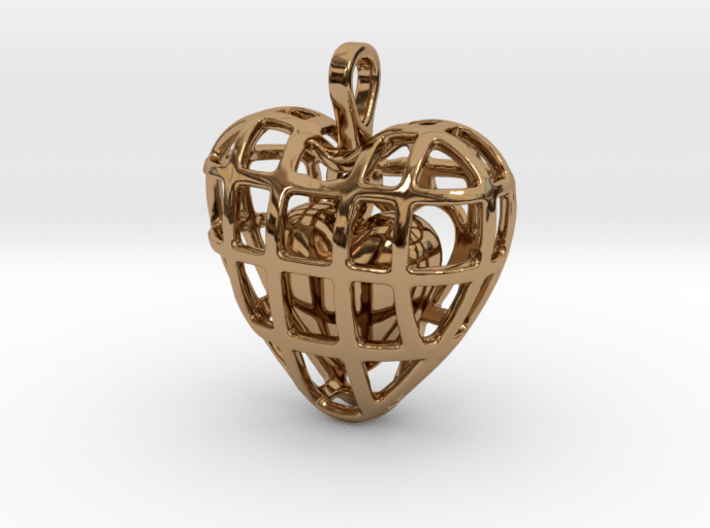 Touch Of The Heart Pendant 3d printed 