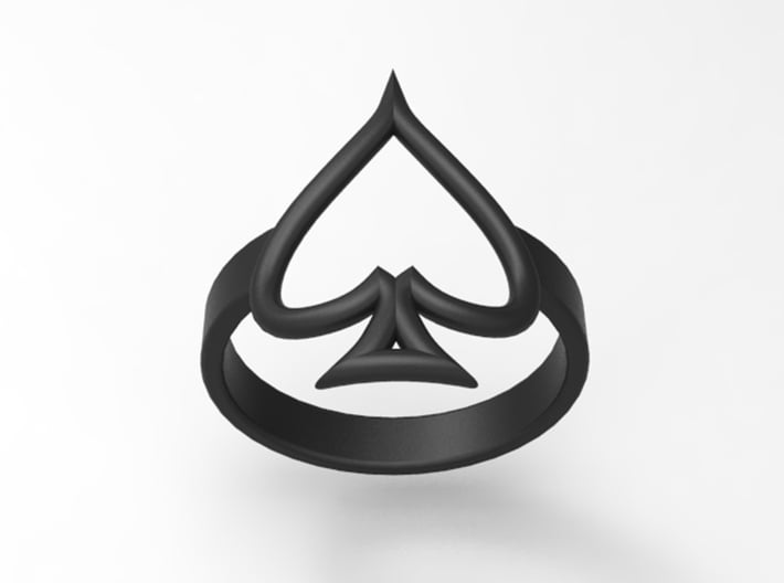 Simple Ace Ring 3d printed 