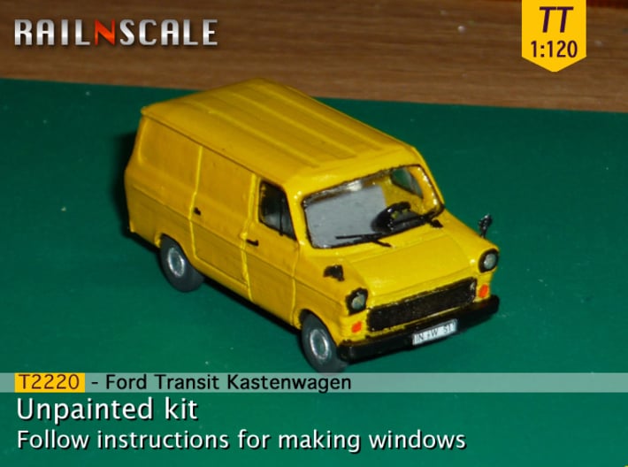 Ford Transit Kastenwagen (TT 1:120) 3d printed 