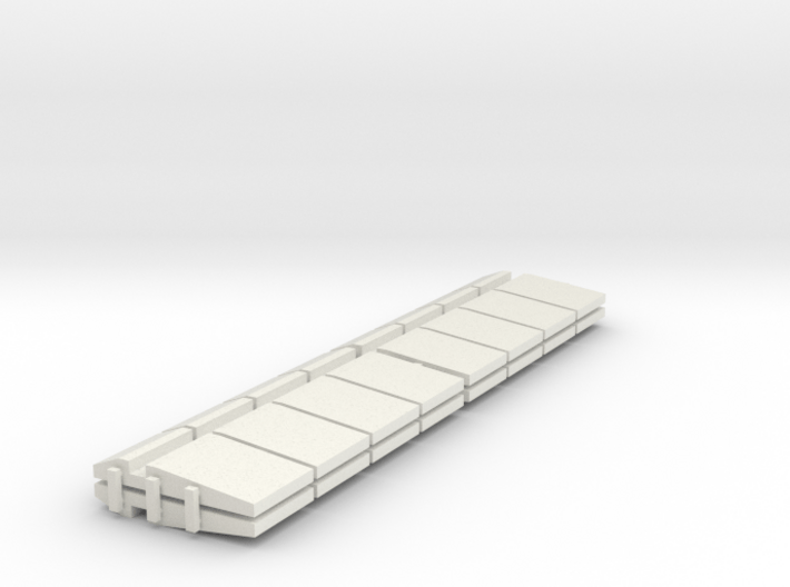 HO/1:87 Precast concrete bridge side barrier x16 3d printed 