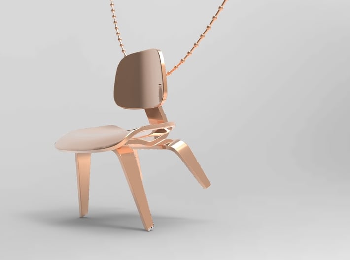 Eames Style Chair Necklace 3d printed