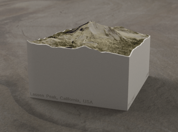 Lassen Peak, California, USA, 1:50000 Explorer 3d printed 