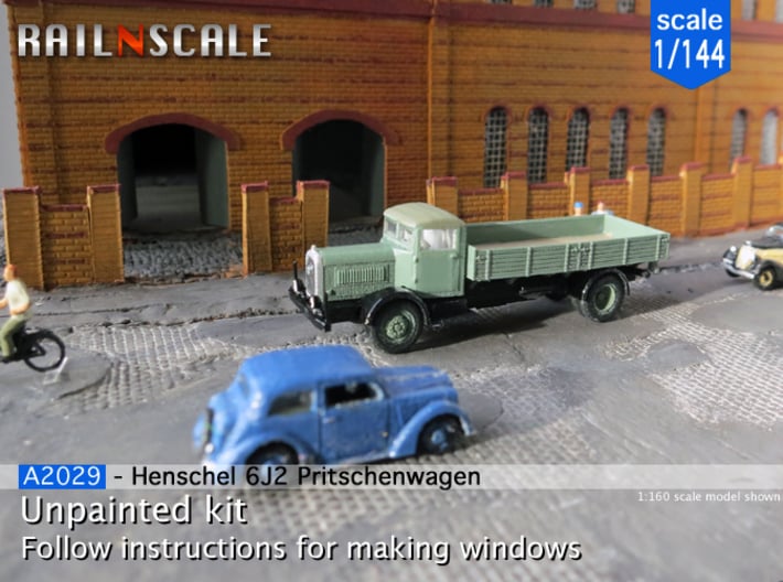 Henschel 6J2 Pritsche (1/144) 3d printed 