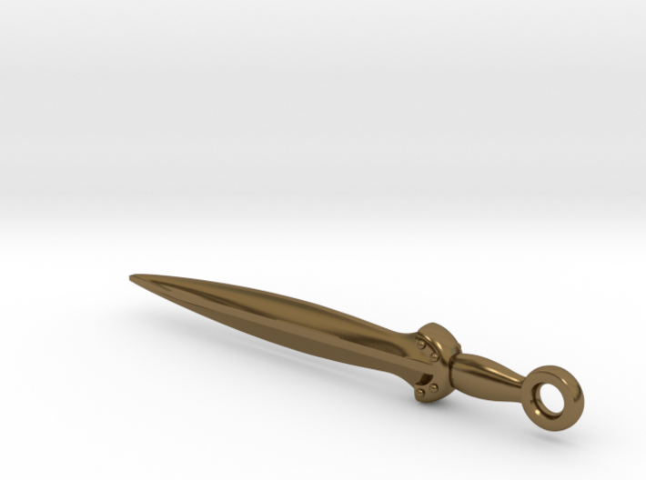 Pendant of smooth bronze sword c.1200BCE 3d printed