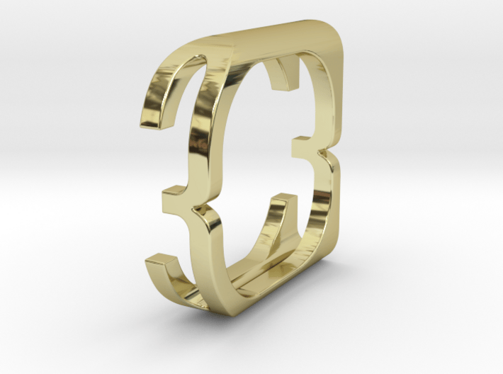 Fontasy Ring - Select character and size 3d printed 