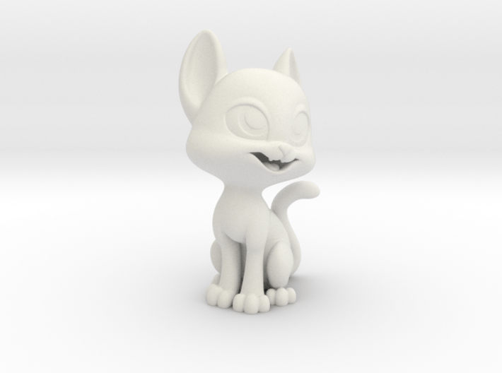 Happy Cat (2in Tall) 3d printed 
