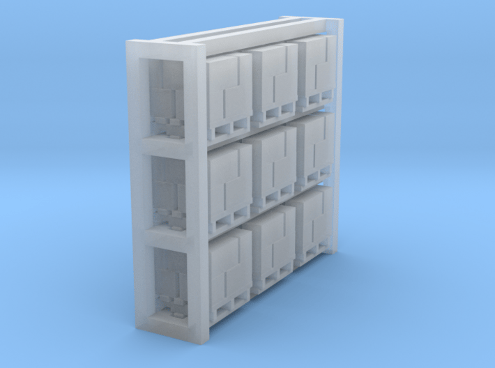 Pallets with Boxes - Set of 9 - Zscale 3d printed 