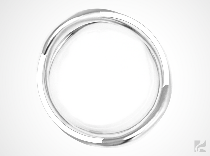 Full Dual Ring 3d printed Silver
