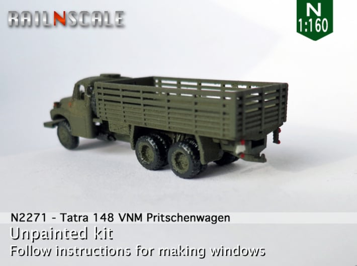 Tatra 148 VNM Pritschenwagen (N 1:160) 3d printed 