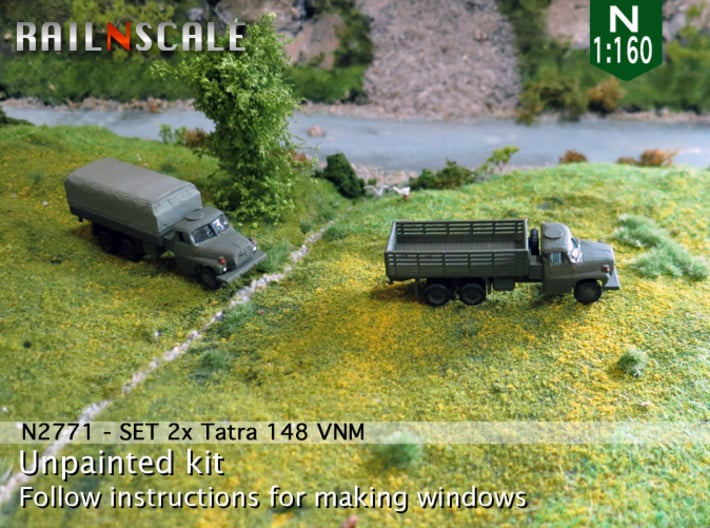 SET 2x Tatra 148 VNM (N 1:160) 3d printed 