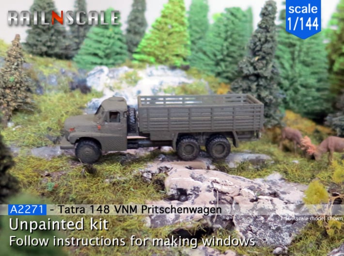 Tatra 148 VNM Pritschenwagen (1/144) 3d printed 
