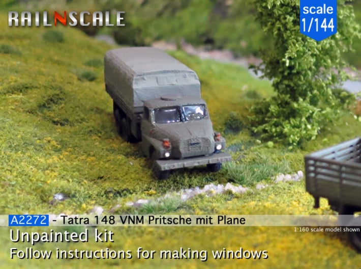Tatra 148 VNM Pritsche mit Plane (1/144) 3d printed