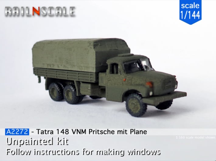 Tatra 148 VNM Pritsche mit Plane (1/144) 3d printed 