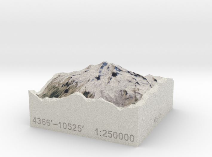 Glacier Peak, Washington, USA, 1:250000 Explorer 3d printed 