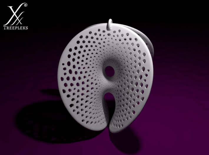 Perforated Chen-Gackstatter Thayer Earring 3d printed Front view.