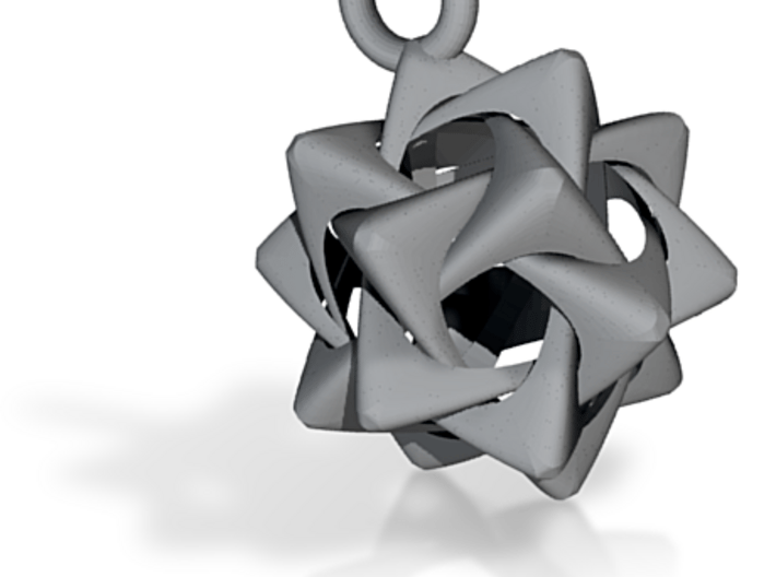 Compound of Five Rounded Tetrahedra Pendant 3d printed