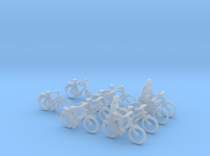 8 City-bikes (N 1:160) 3d printed 