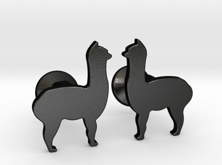 Llama Cufflinks 3d printed 