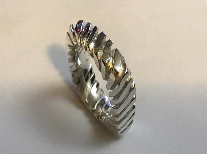 PILLOW CARVED TIGER RING  3d printed 