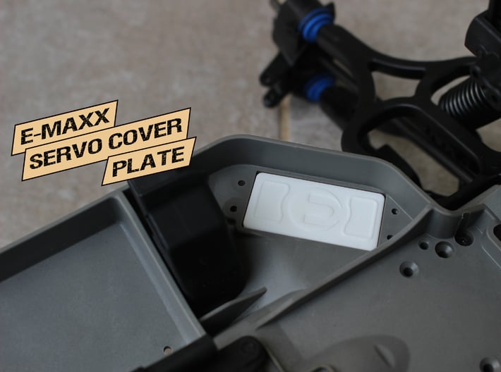 E-MAXX Servo Cover Plate 3d printed 